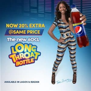 Tiwa Savage for Pepsi Long Throat Campaign. Image Credit | Bella Naija